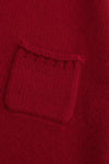 SWAYING/KNIT cashmere pocket straight skirt SW24RE3B03 red